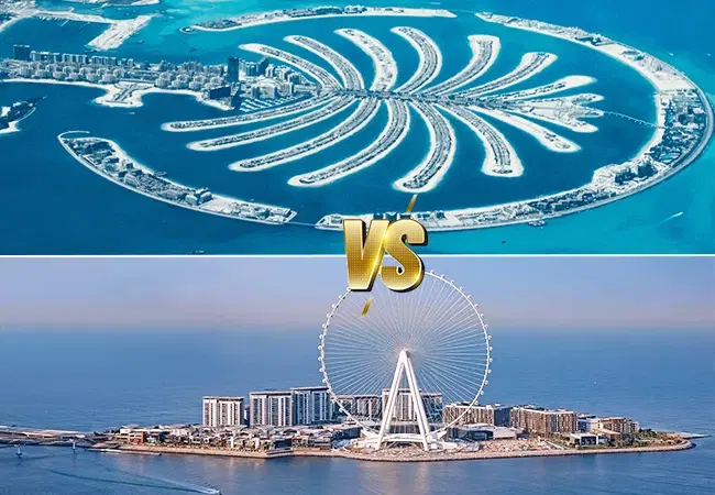 Palm Jumeirah VS Bluewaters Island Dubai (15 Detailed Comparisons) 