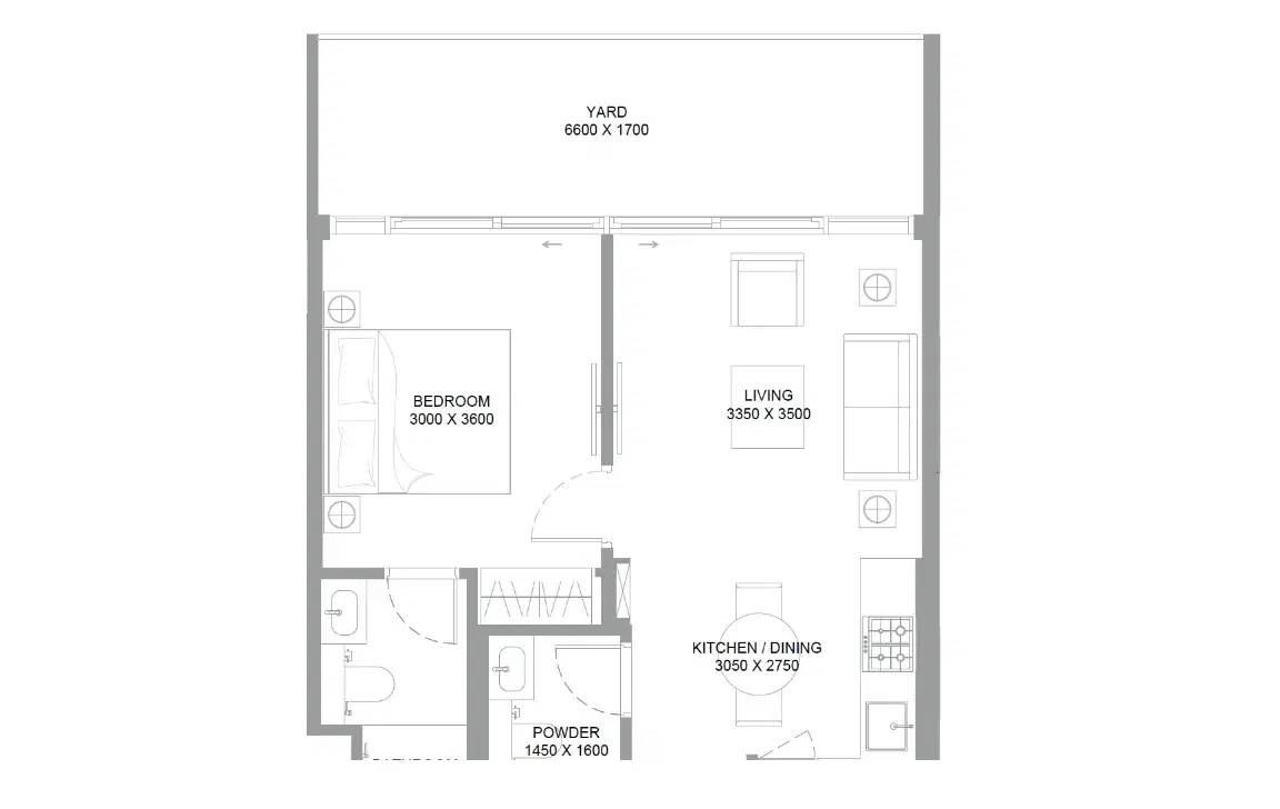 1 Bedroom Apartments Type-1