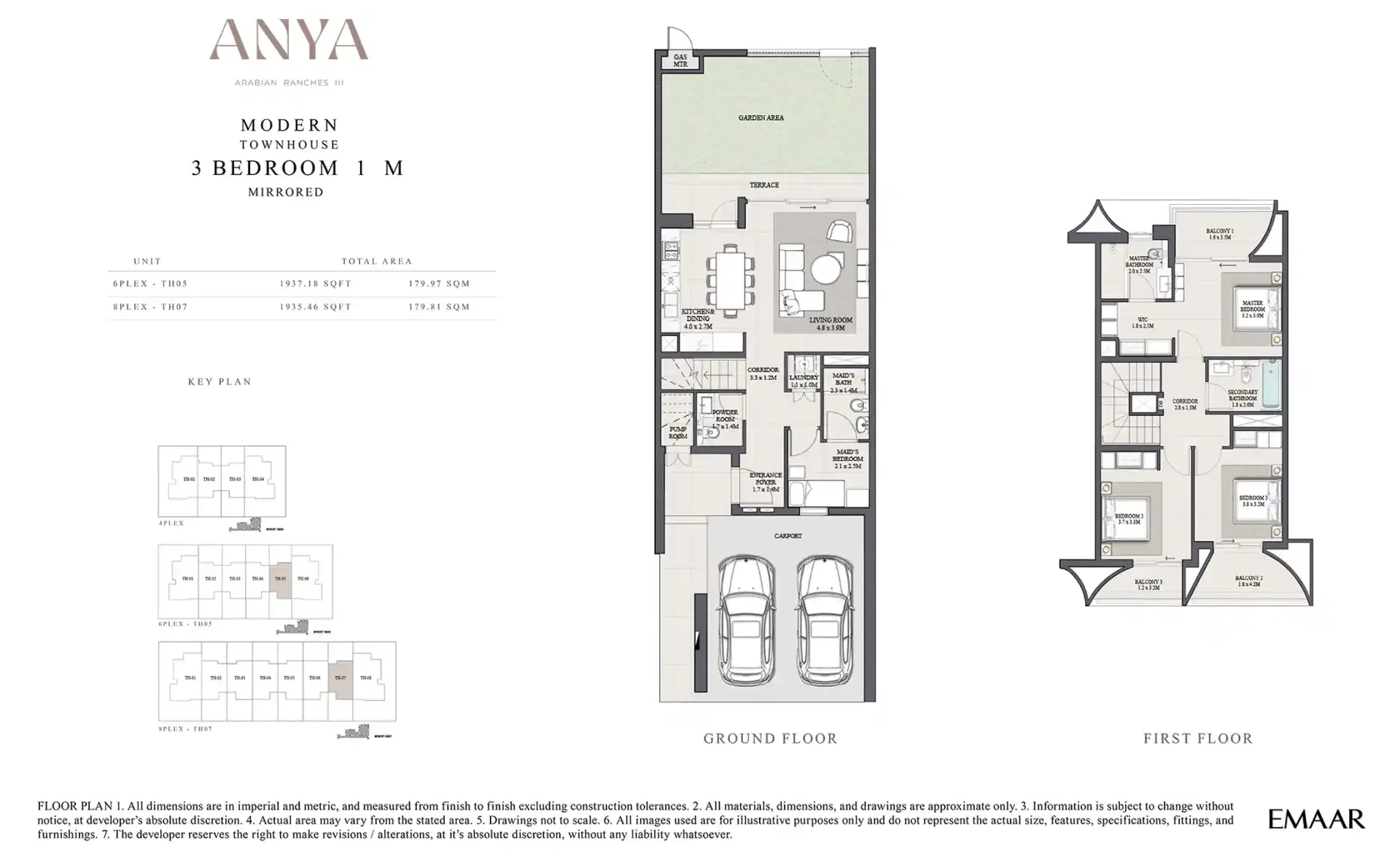 3 Bedroom Townhouses