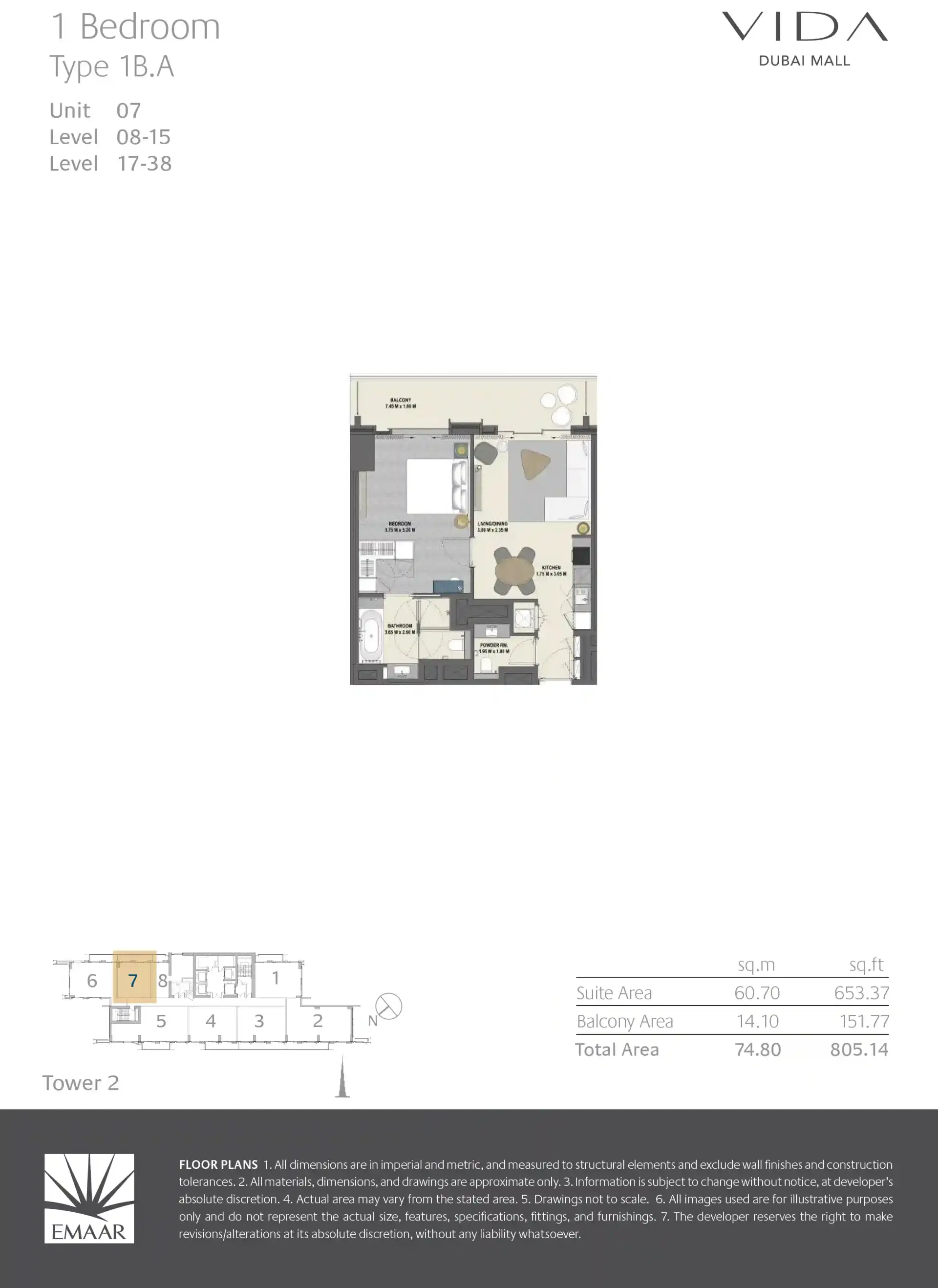 1 Bedroom Apartments