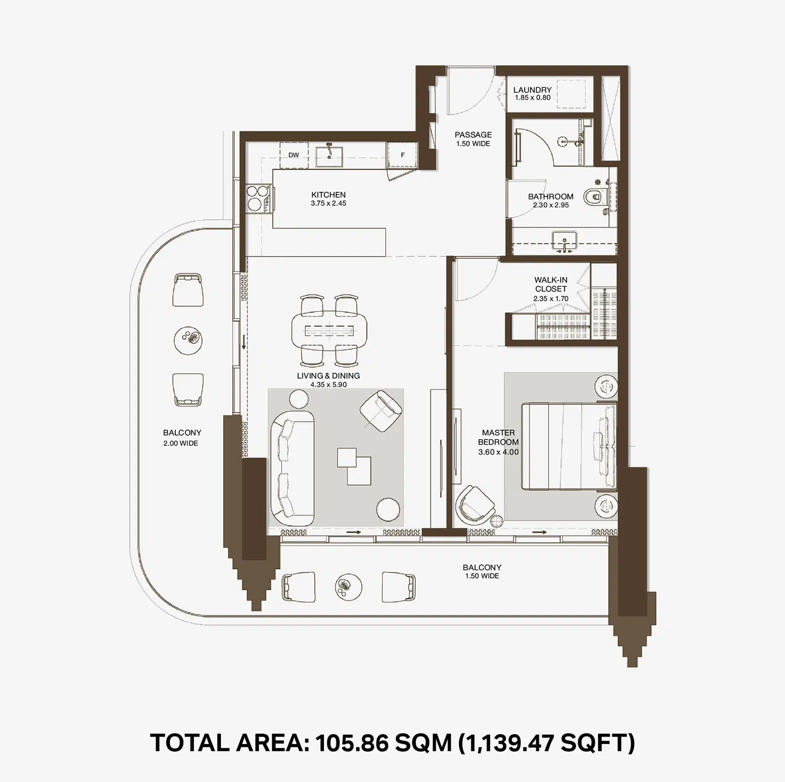 1 Bedroom Apartments