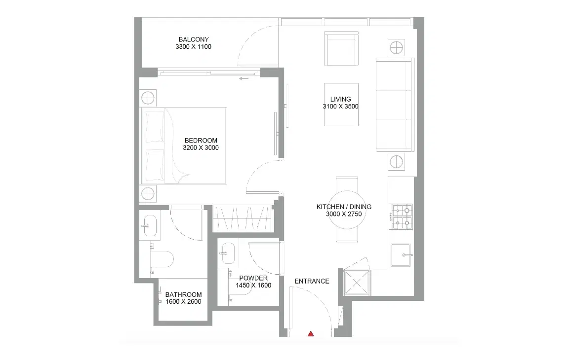 1 Bedroom Apartment