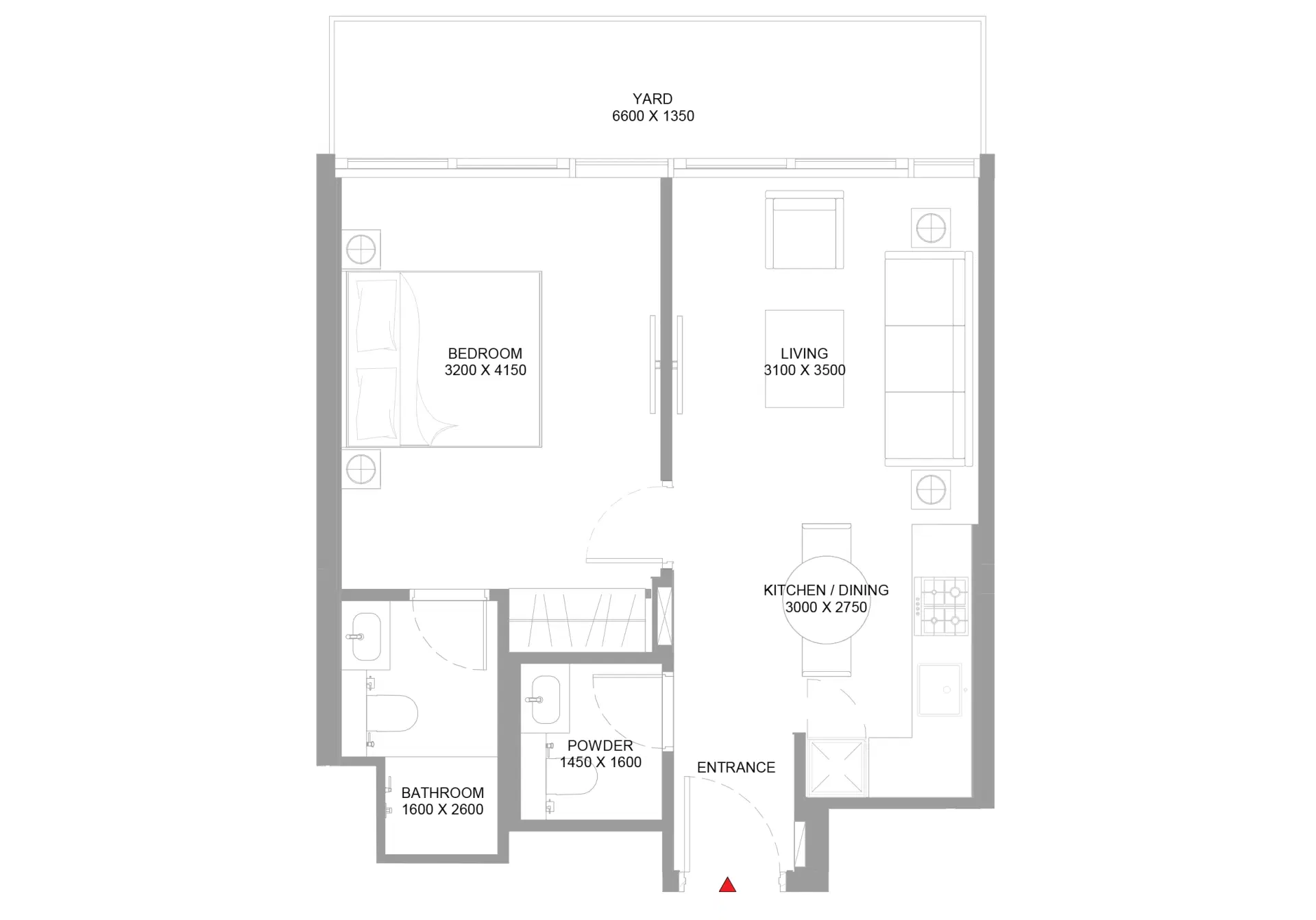 1 Bedroom -1