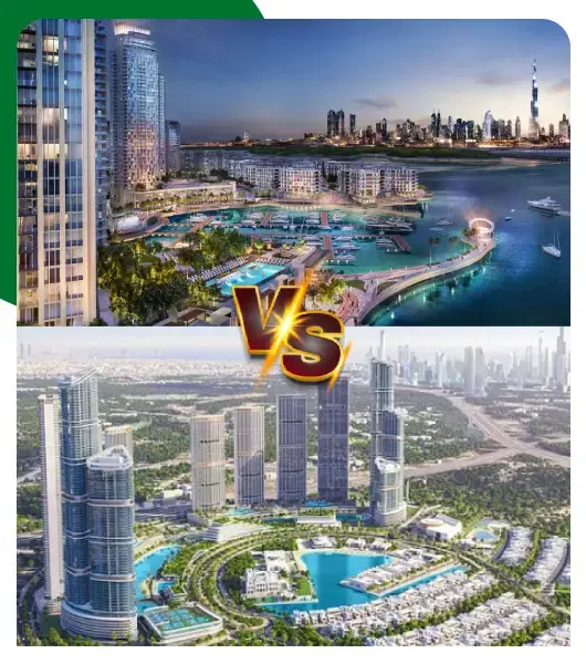 Sobha Hartland II VS Dubai Creek Harbour: Sketching a Comparison