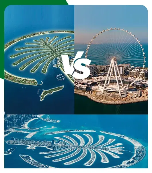 Palm Jumeirah VS Bluewaters Island Dubai (15 Detailed Comparisons) 