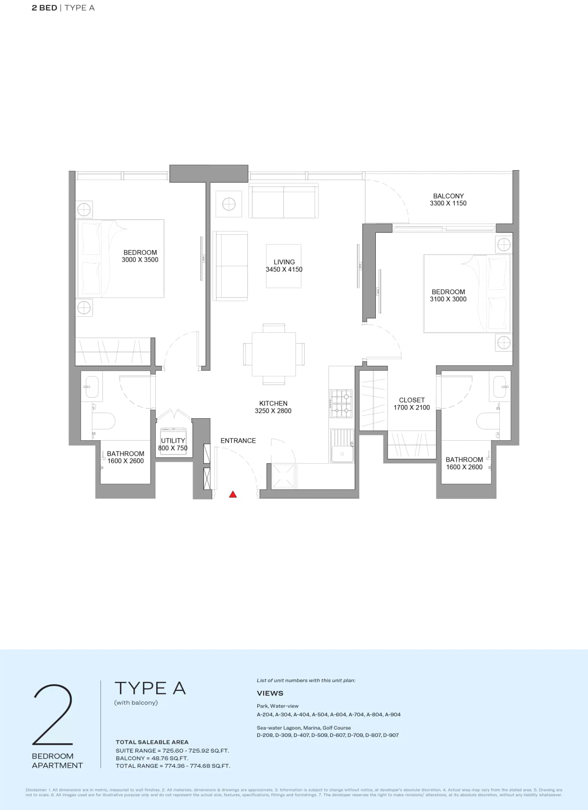 2 Bedroom Appartment Type-1