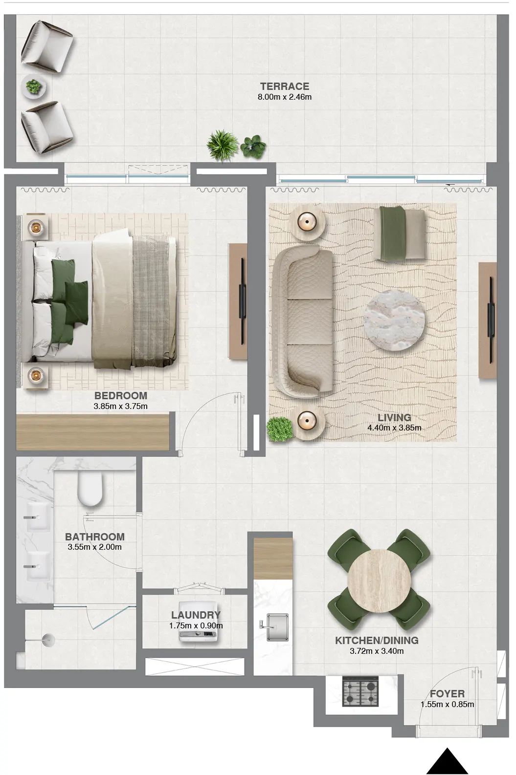 1 Bedroom Apartments