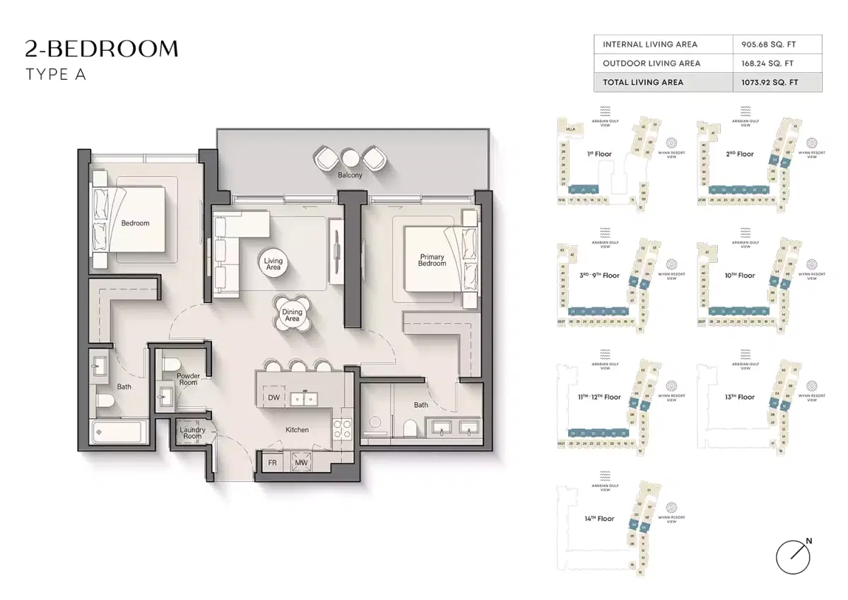 2 Bedroom Apartments