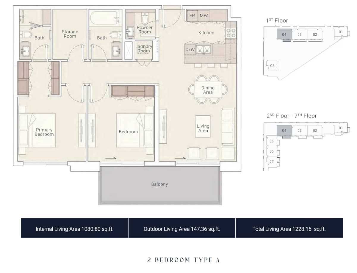 2 Bedroom Apartments