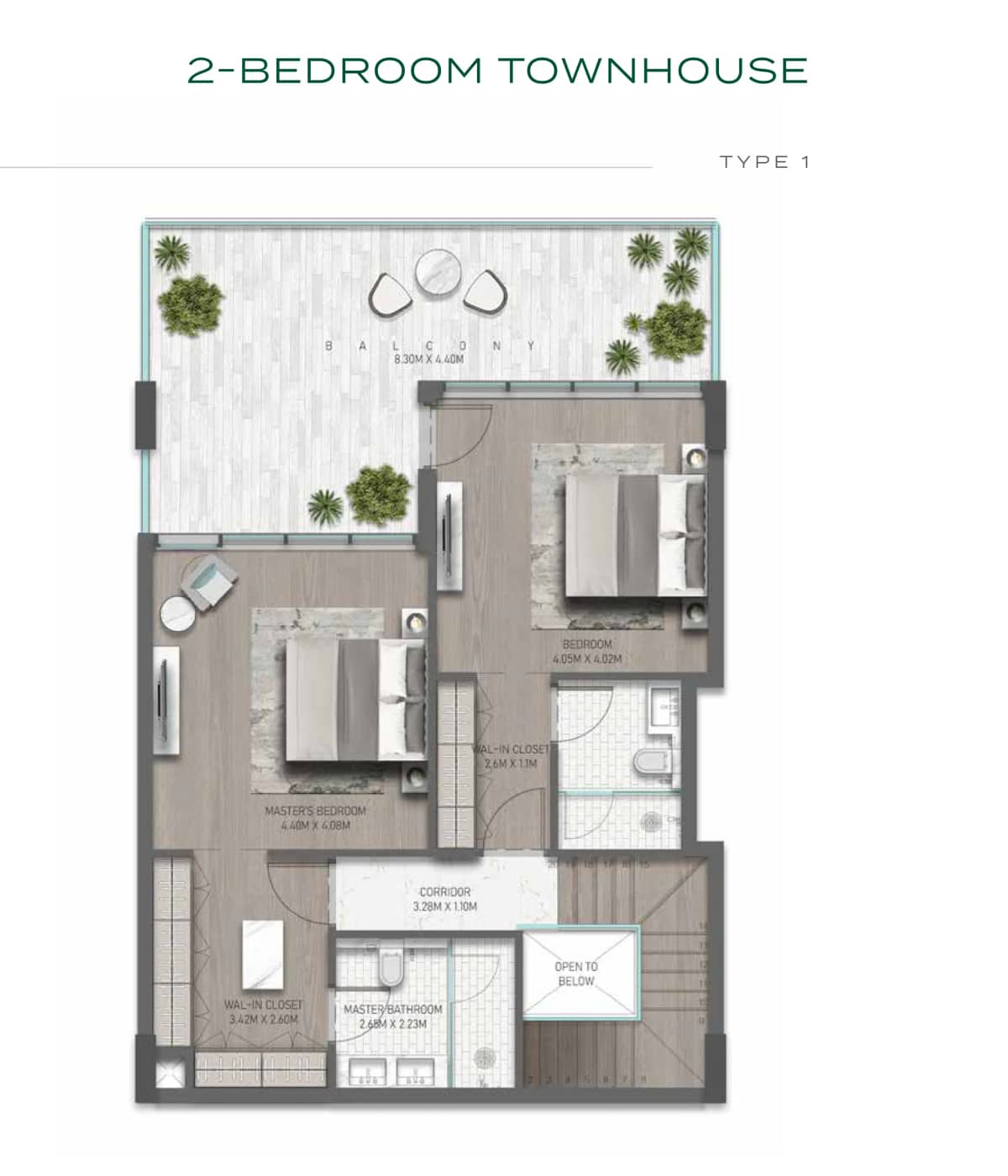2 Bedroom Townhouses