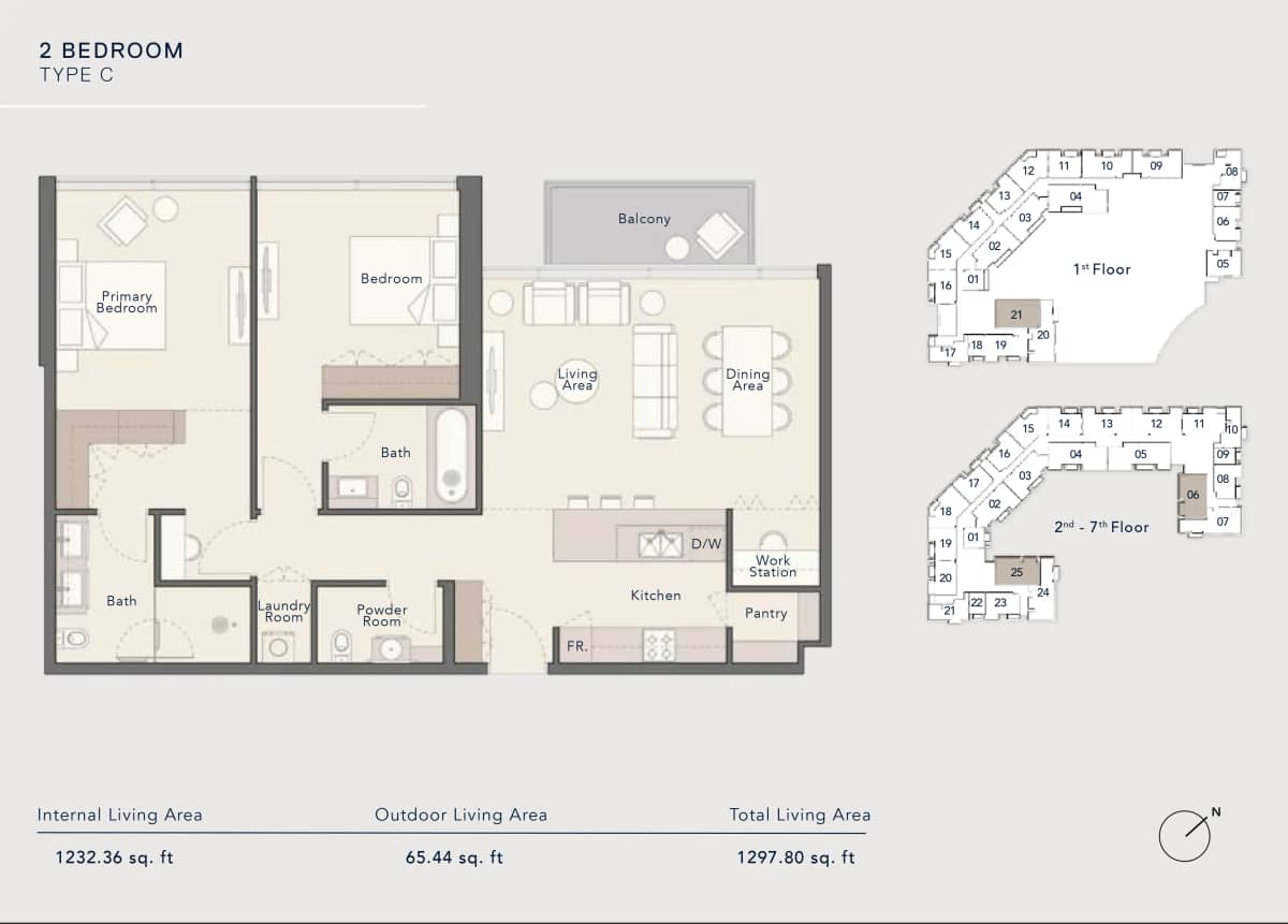 2 Bedroom Apartments
