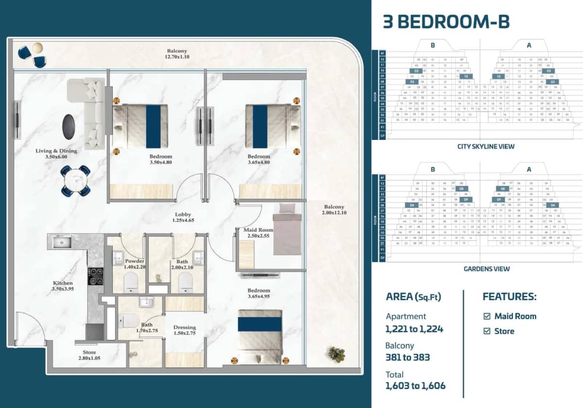 3 Bedroom Apartment