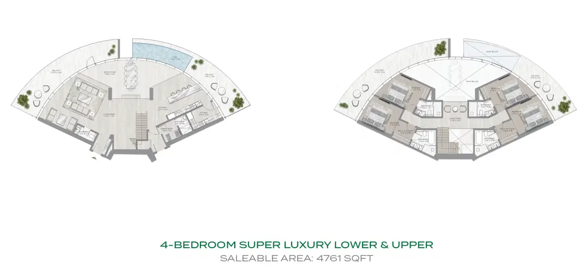 4 Bedroom Apartments