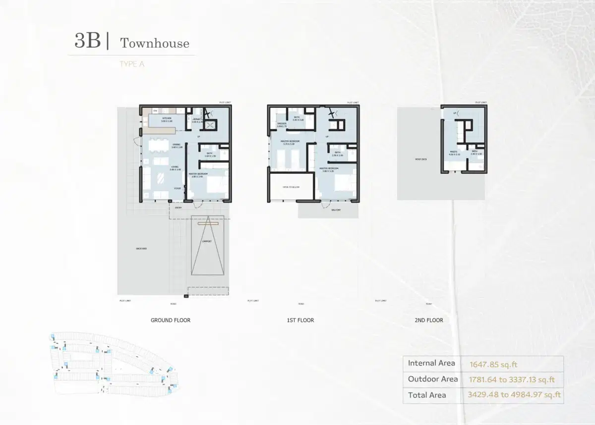 Reportage Verdana Phase 5 Dubai 3 BR Floor Plan 4,984 Sq. Ft.