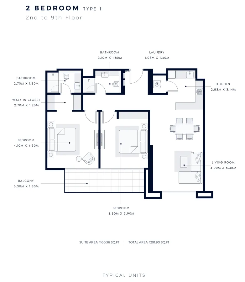 2 Bedroom Apartments
