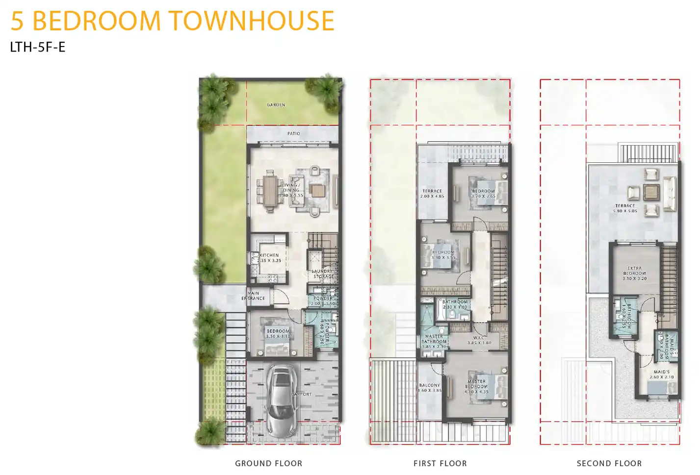 5 Bedroom Townhouses