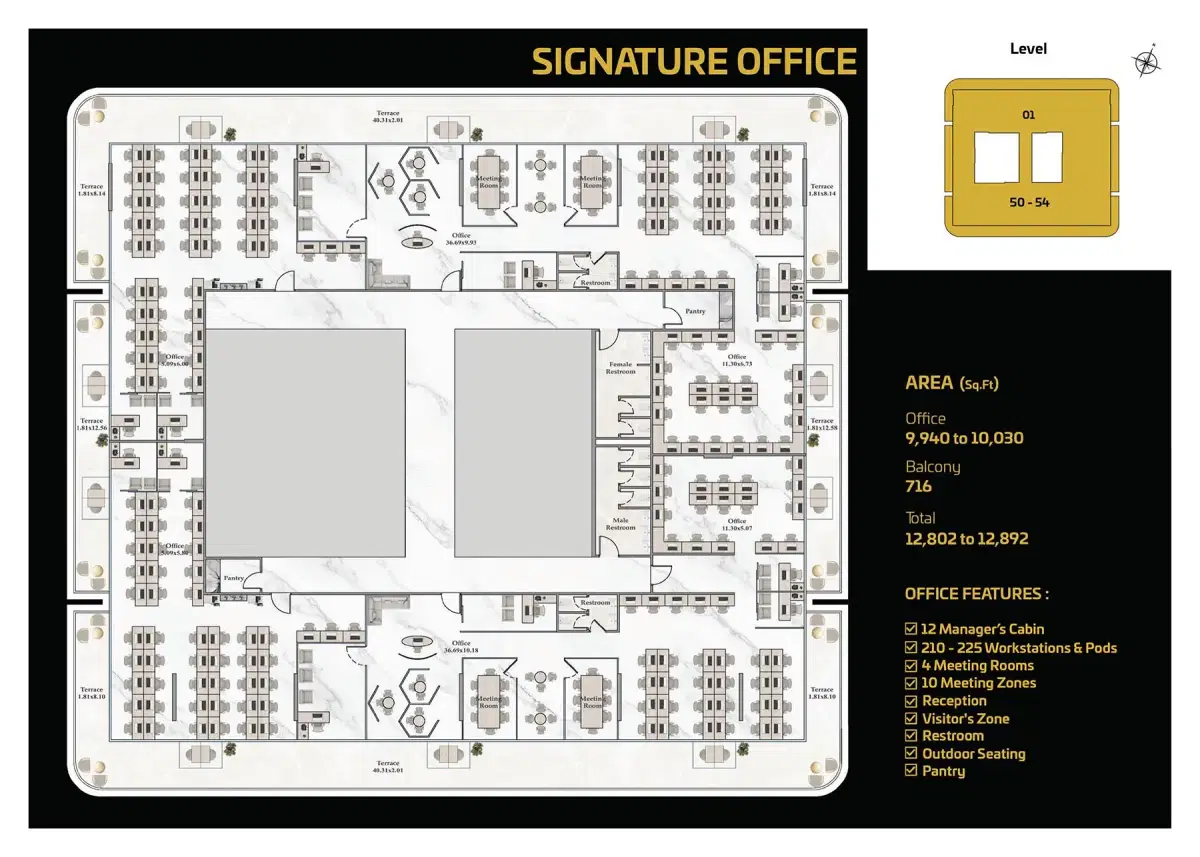 Shahrukz by Danube at Al Sufouh, Dubai Office Space Floor Plan