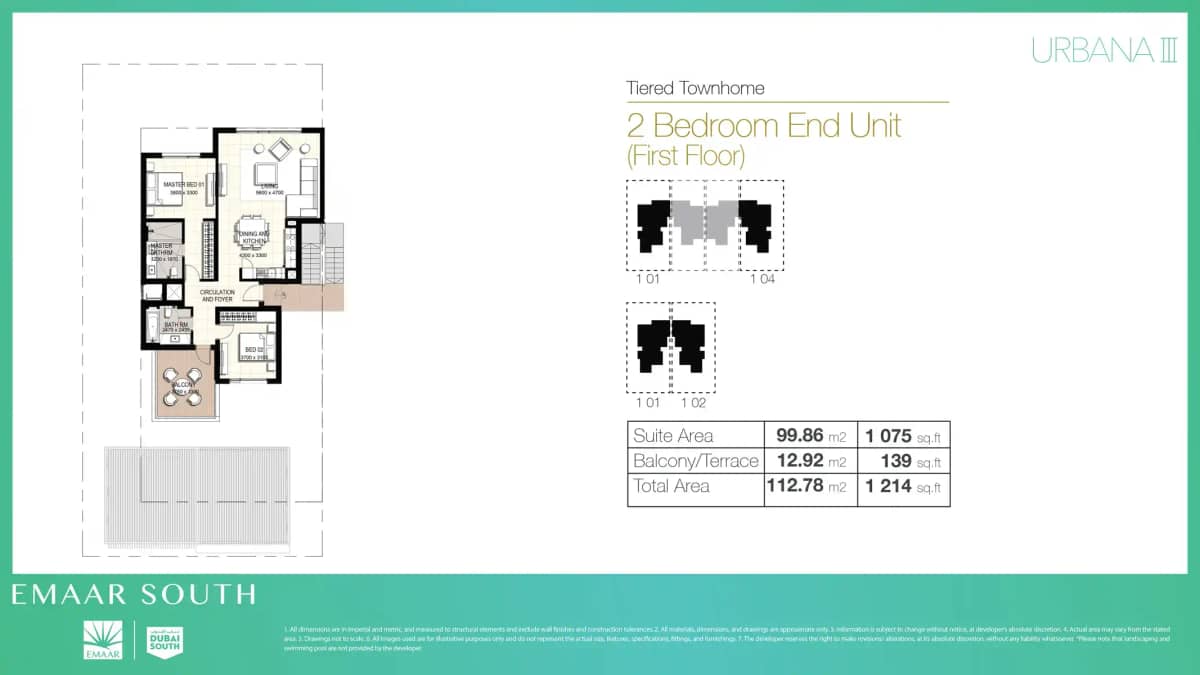2 Bedroom Townhomes