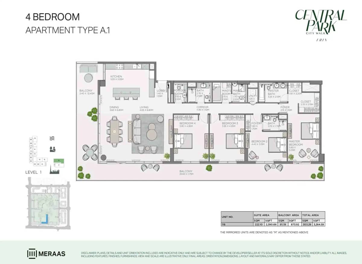 4 Bedroom Apartments