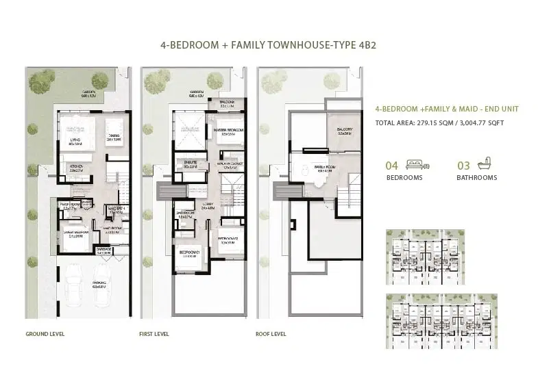 Mudon Al Ranim 5 4 Bedroom Townhouses Floor Plan