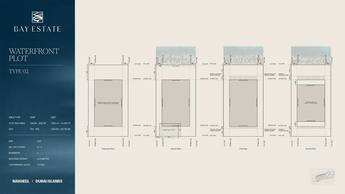 Nakheel Bay Estate Waterfront Plot Floor Plan 7802 Sq. Ft.