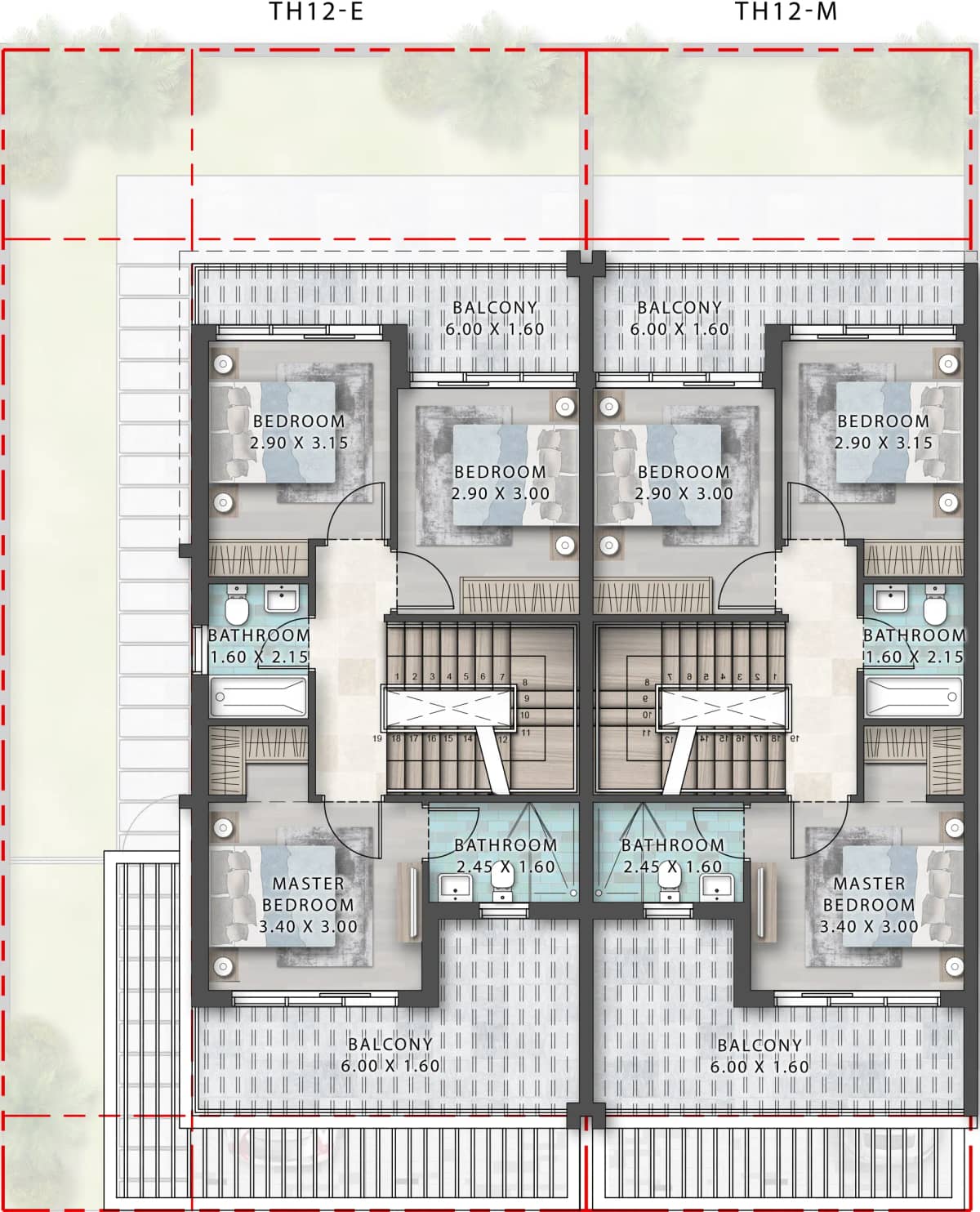 4 Bedroom Townhouse (First Floor)