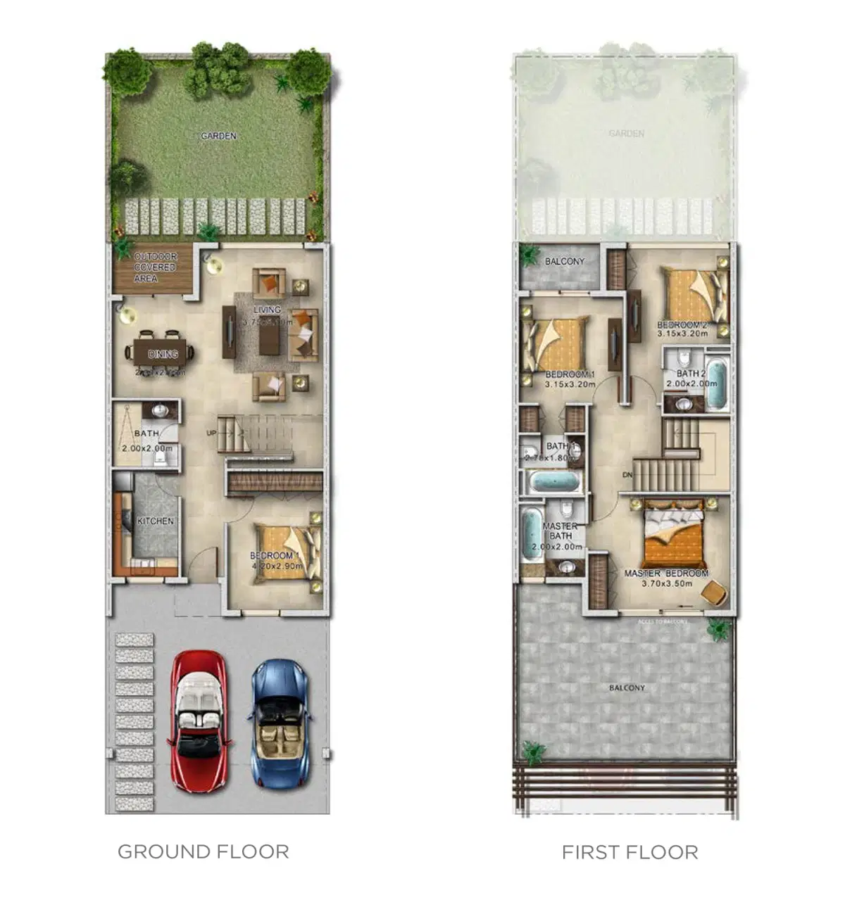 Damac Akoya Cuatro 4 BR Villa Floor Plan