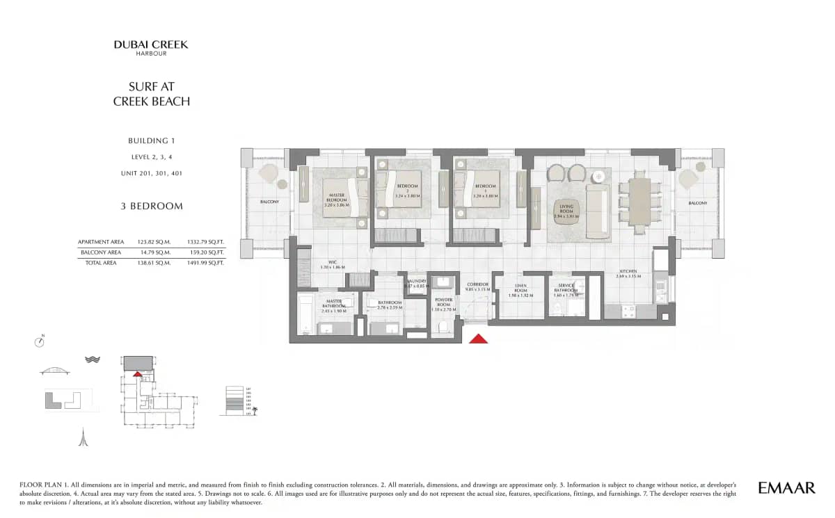3 Bedroom Apartments