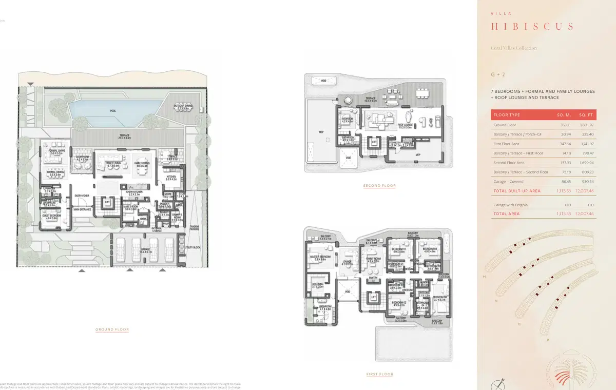 Palm Jebel Ali Villas 7 Bedroom Villas Floor Plan