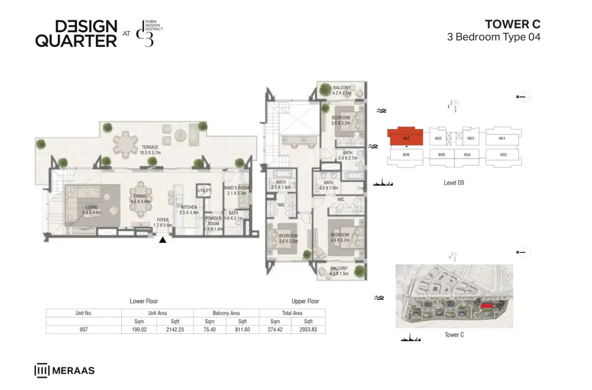 3 Bedroom Apartments