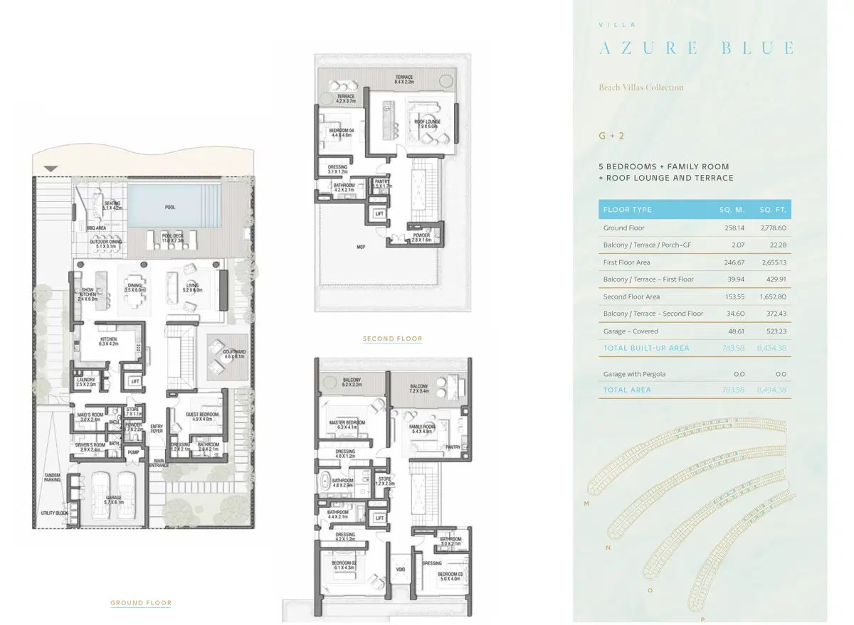 Palm Jebel Ali Villas 5 Bedroom Villas Floor Plan