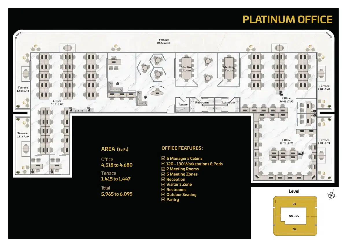 Shahrukz by Danube at Al Sufouh, Dubai Office Space Floor Plan