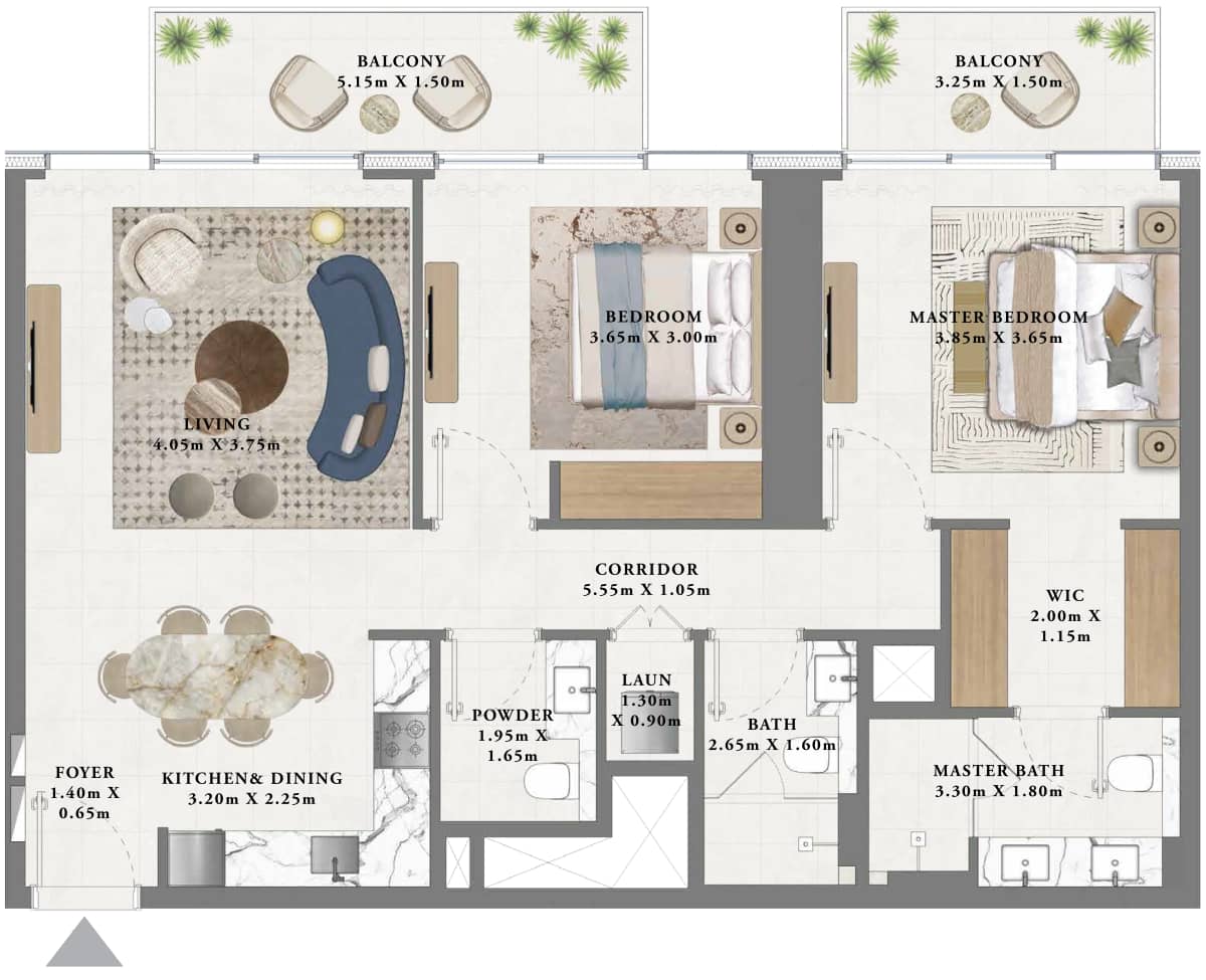 2 Bedroom Apartments