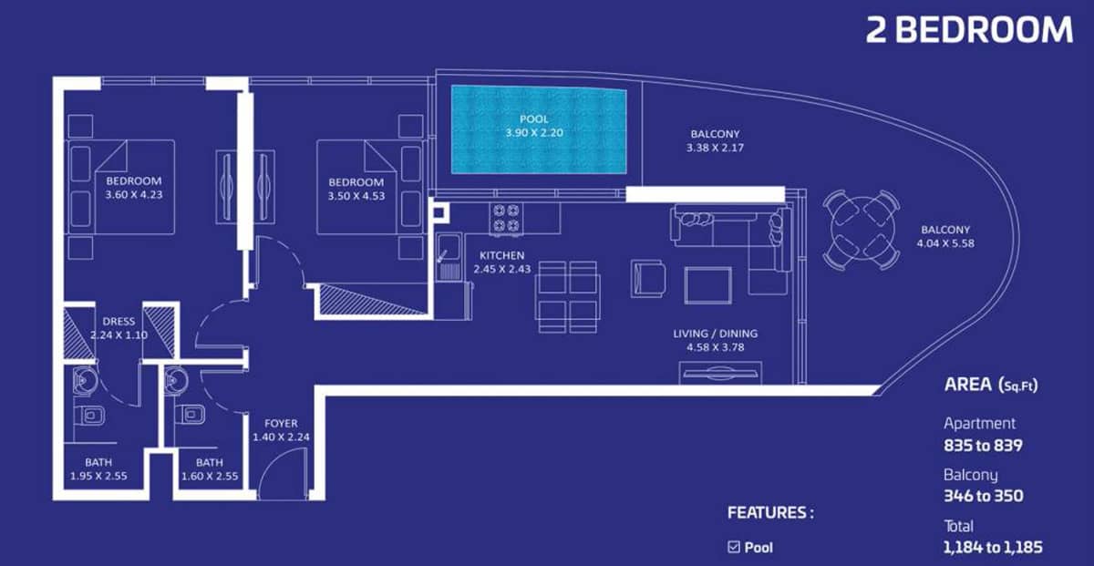 2 Bedroom Apartments