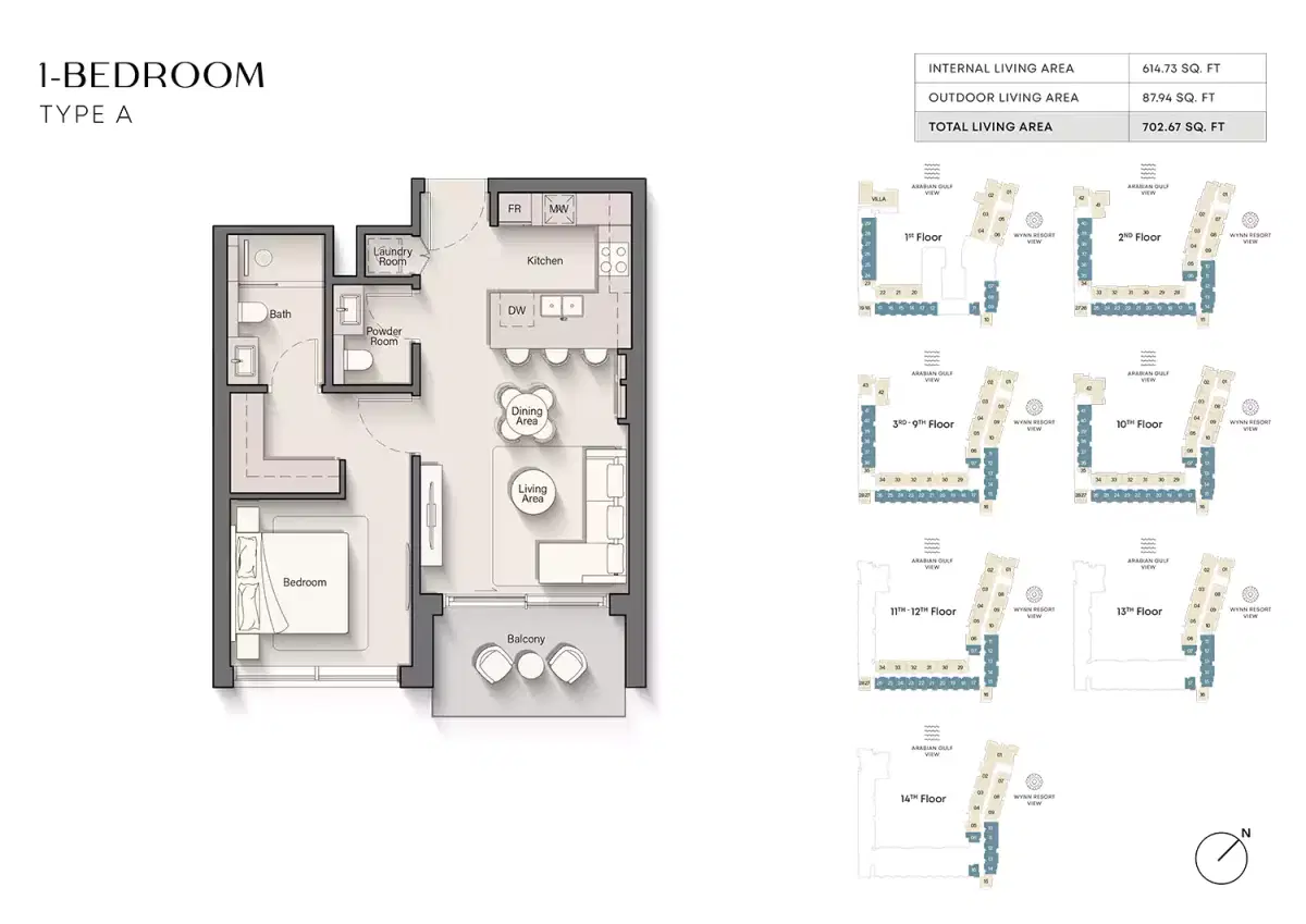 1 Bedroom Apartments