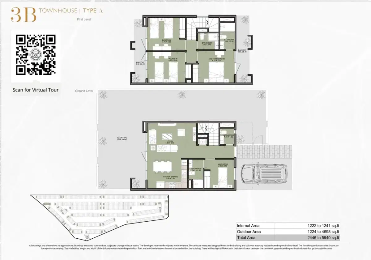 Bianca Townhouses 3 BR Townhouse Floor Plan