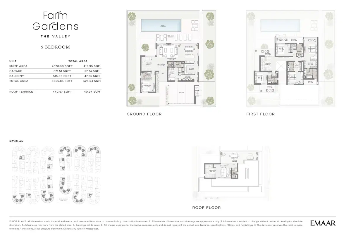 Emaar Farm Gardens 5 BR Villa Floor Plan