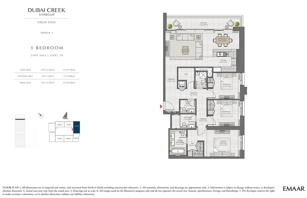 3 Bedroom Apartments