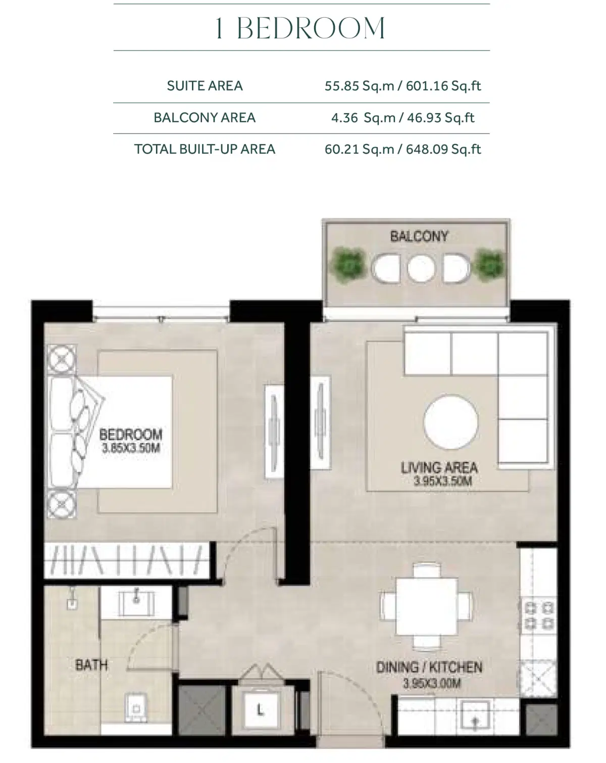 1 Bedroom Apartments