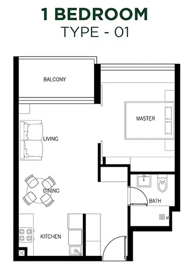 1 Bedroom Apartments