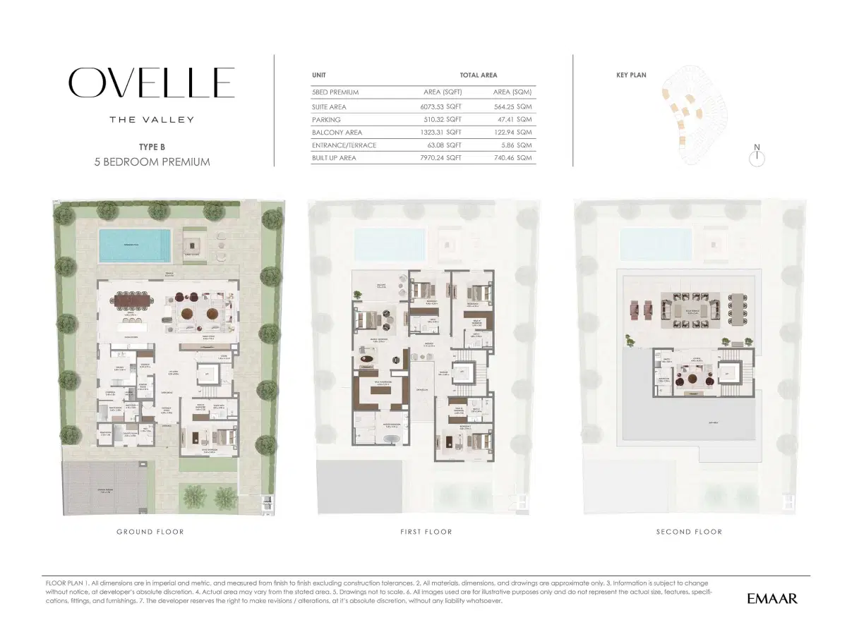 Emaar Ovelle at The Valley | Luxury Villas in Dubai 5 BR Villa Floor Plan