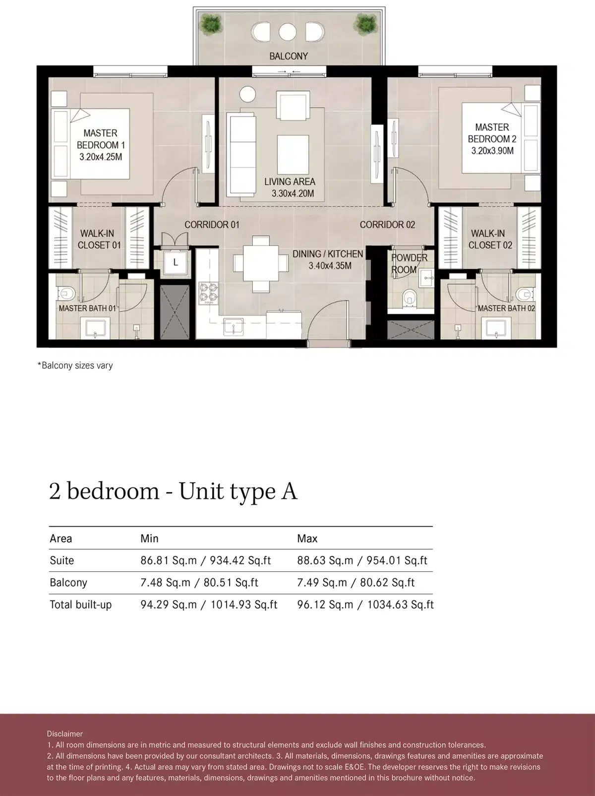 2 Bedroom Apartments