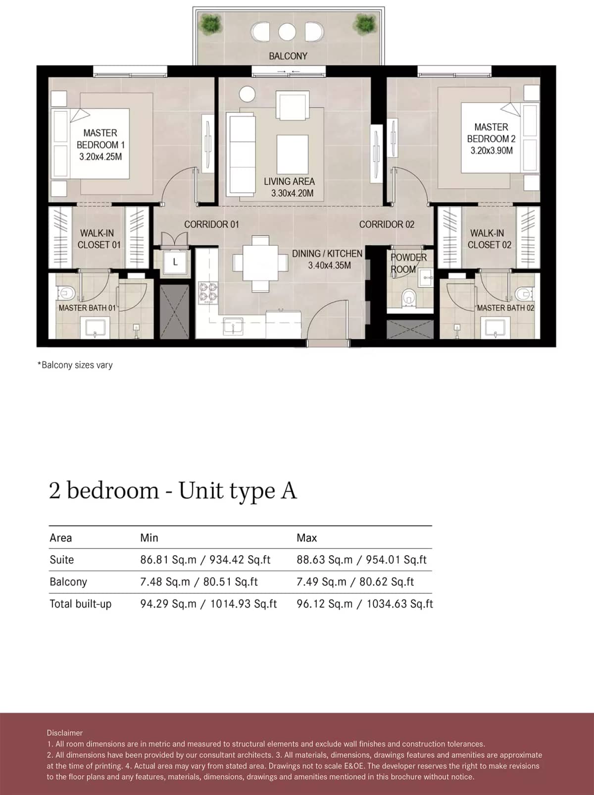 2 Bedroom Apartments