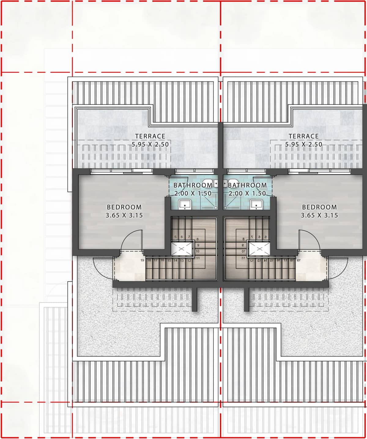 4 Bedroom Townhouse (Roof Floor)