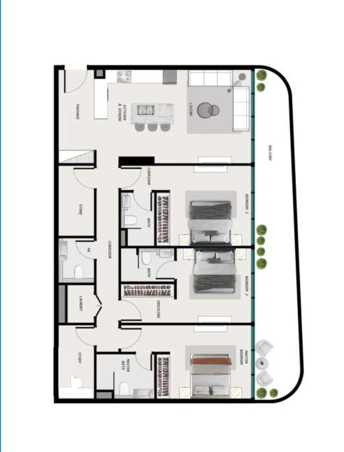 3 Bedroom Apartments