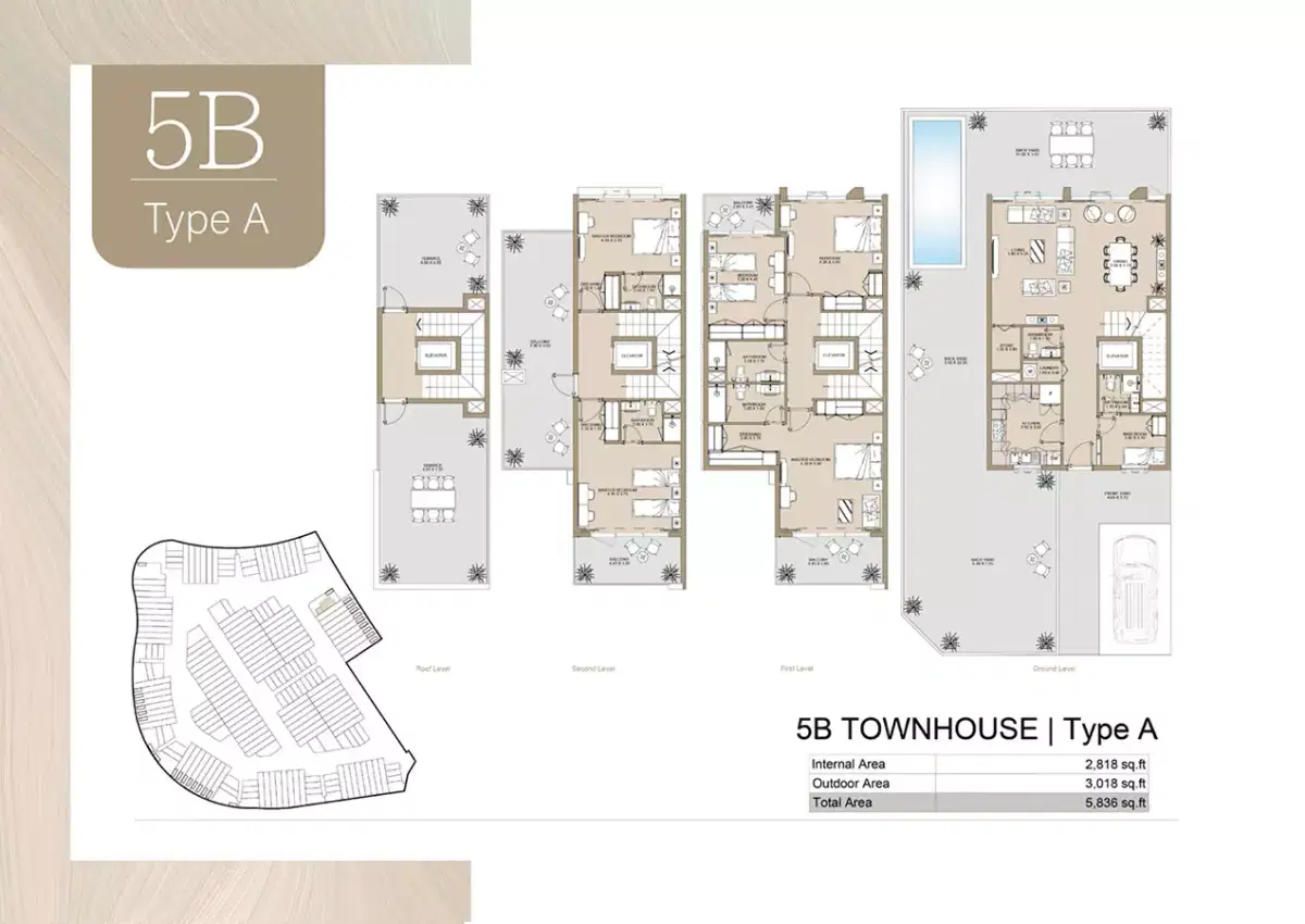 Verdana Residence 2 5BR Townhouses Floor Plan