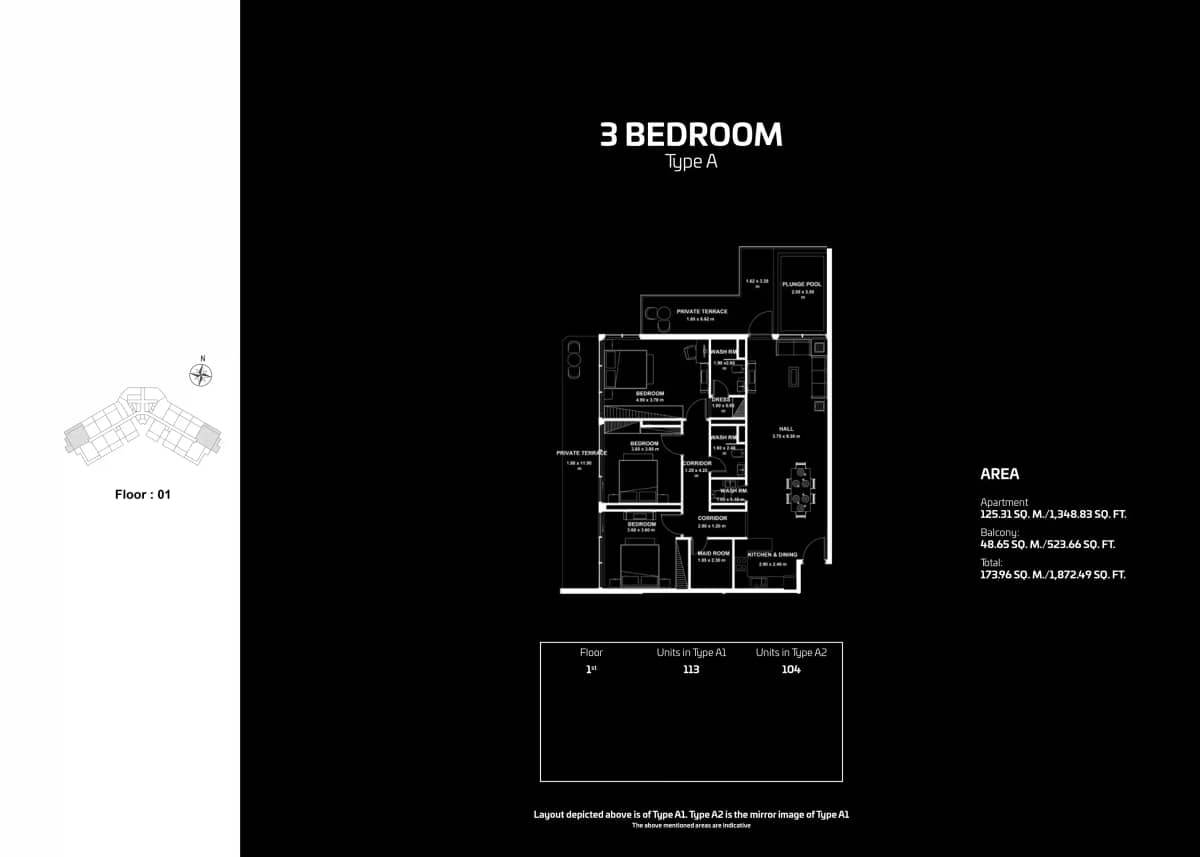 3 Bedroom Apartments
