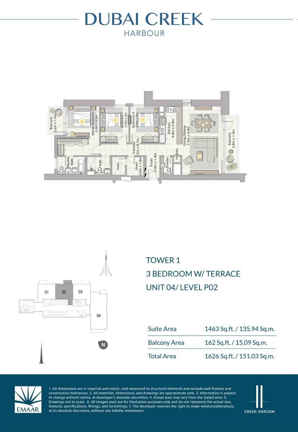 3 Bedroom Apartments