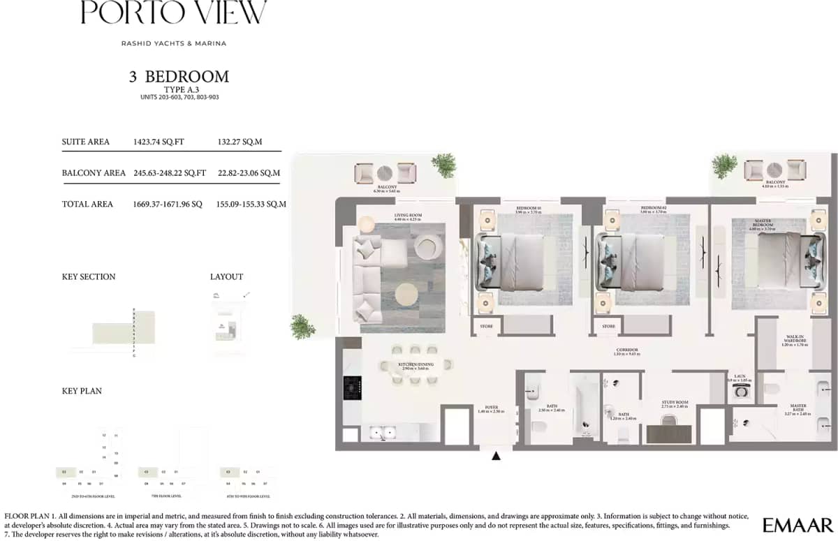 3 Bedroom Apartments