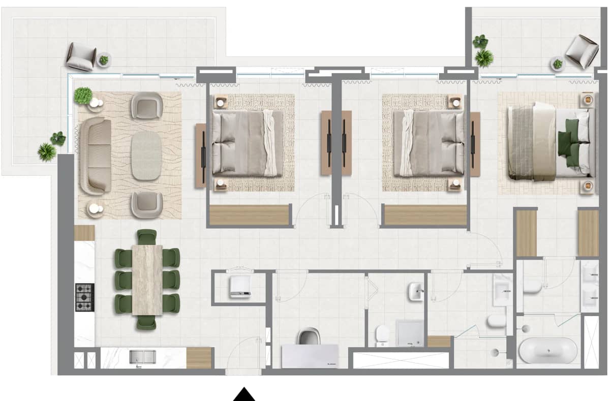3 Bedroom Apartments